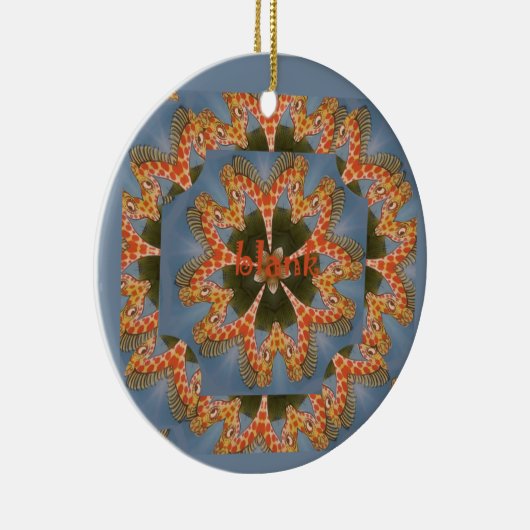 Prachtige Afrikaanse kleurrijke Giraffe blanco Keramisch Ornament (Rechts)