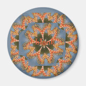 Prachtige Afrikaanse kleurrijke Giraffe blanco Magneet (Voorkant)