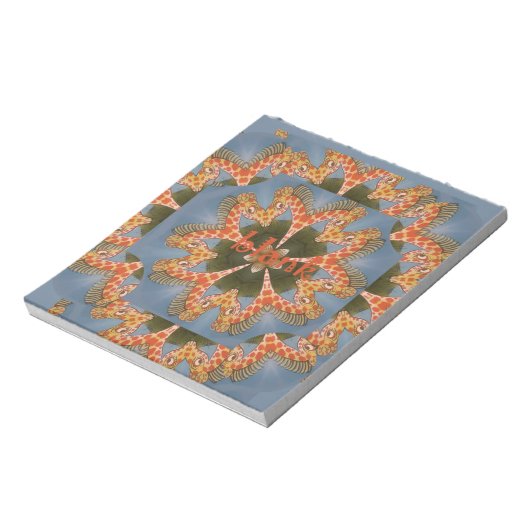 Prachtige Afrikaanse kleurrijke Giraffe blanco Notitieblok (Linkerzijde)