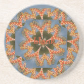 Prachtige Afrikaanse kleurrijke Giraffe blanco Zandsteen Onderzetter (Voorkant)