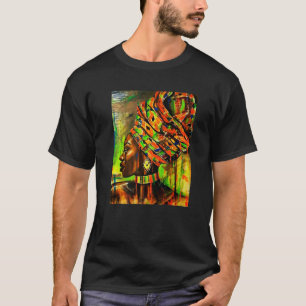 Prachtige Afrikaanse vrouw Kente Pattern African A T-shirt