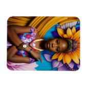 Prachtige Afrikaanse vrouw met horloge Magneet (Horizontaal)