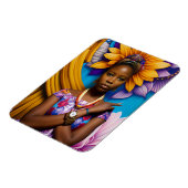 Prachtige Afrikaanse vrouw met horloge Magneet (Linkerzijde)