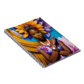 Prachtige Afrikaanse vrouw met horloge Notitieboek (Rechterzijde)