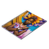 Prachtige Afrikaanse vrouw met horloge Notitieboek (Linkerzijde)