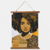 Prachtige Afro-Amerikaanse vrouw collage Hangend Wandkleed (Voorkant)