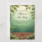 Prachtige Afternoon Tea Party Kleurrijke Vogels Kaart (Achterkant)