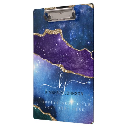 Prachtige Agate Gold Glitter Planner Klembord (Links)