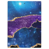 Prachtige Agate Gold Glitter Planner Klembord (Achterkant)