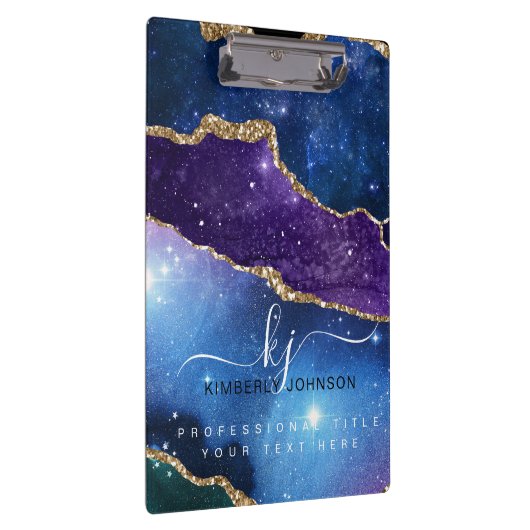 Prachtige Agate Gold Glitter Planner Klembord (Rechts)