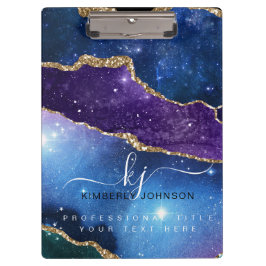 Prachtige Agate Gold Glitter Planner Klembord