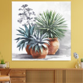 Prachtige Agave Planten in Rustieke Terracotta Pot Canvas Afdruk (Insitu (Woonkamer))