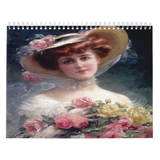 Prachtige agenda voor Victoriaans dames schilderij Kalender (Hoes)