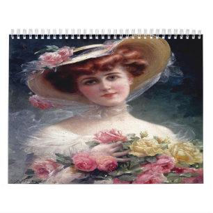 Prachtige agenda voor Victoriaans dames schilderij Kalender
