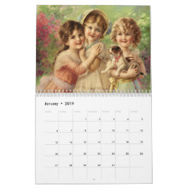 Prachtige agenda voor Victoriaans dames schilderij Kalender