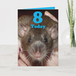 Prachtige agouti rat, aanpasbaar 8th Birthday Kaar Kaart