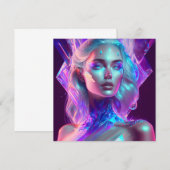 Prachtige AI Art Icy Glass Like Vrouw (Voorkant / Achterkant)