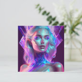 Prachtige AI Art Icy Glass Like Vrouw (Staand voorkant)