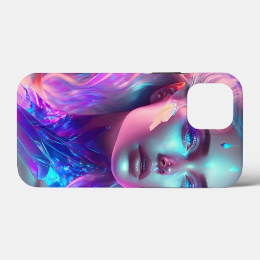 Prachtige AI Art Icy Glass Like Vrouw Case-Mate iPhone Case (Achterkant (horizontaal))