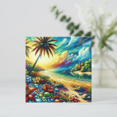 Prachtige AI Art | Kustschoonheid (Staand voorkant)