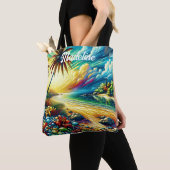 Prachtige AI Art | Kustschoonheid gepersonaliseerd Tote Bag (Dichtbij)