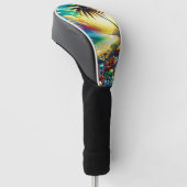 Prachtige AI Art | Kustschoonheid Golfheadcover (Schuin)