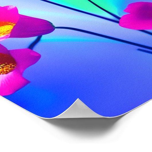 Prachtige ai floral waterverf poster (Hoek)