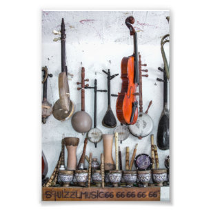 Prachtige akoestische gitaar foto afdruk