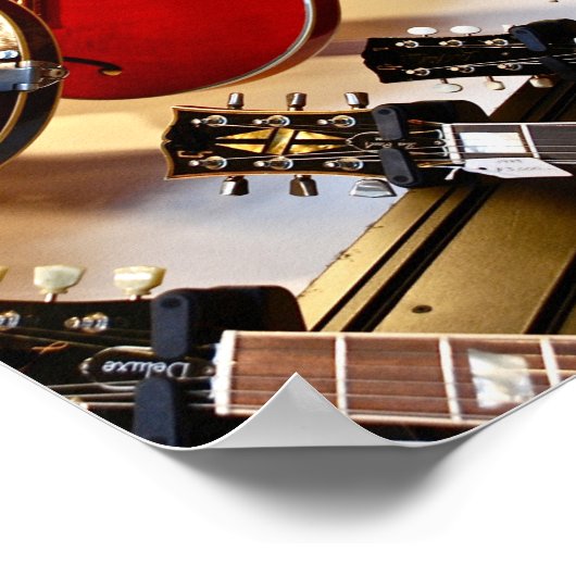 Prachtige akoestische gitaar poster (Hoek)