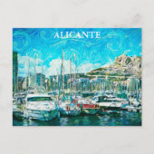 Prachtige Alicante Olieverf Illustratie Briefkaart (Voorkant)
