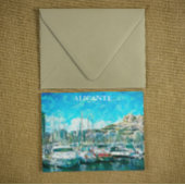 Prachtige Alicante Olieverf Illustratie Briefkaart