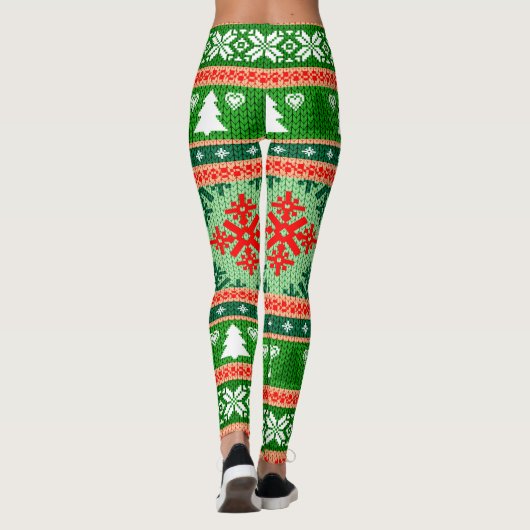 Prachtige All-Over Print kerstklep Leggings (Achterkant)