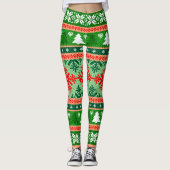 Prachtige All-Over Print kerstklep Leggings (Voorkant)