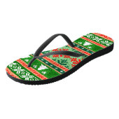 Prachtige All-Over Print kerstklep Teenslippers (Schuin)