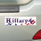 Prachtige Amazing USA Hillary 4 You Snow-Pet Text Bumpersticker (Op auto)