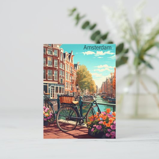 Prachtige Amsterdam Nederland Canal City Briefkaart (Staand voorkant)