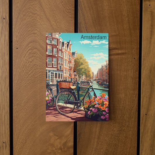 Prachtige Amsterdam Nederland Canal City Briefkaart