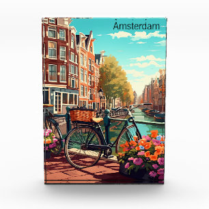 Prachtige Amsterdam Nederland Canal City Fotoblokken