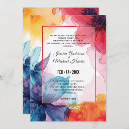 Prachtige Anemone Dreamscape bruiloft uitnodiging