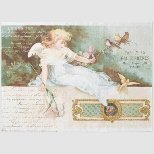Prachtige  Angel en Ephemera-ontkoppeling Tissuepapier (Voorkant)