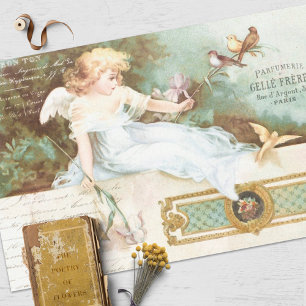 Prachtige Angel en Ephemera-ontkoppeling Tissuepapier