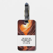 Prachtige Antelope Canyon Navajo-natie Bagagelabel (Achterkant verticaal)