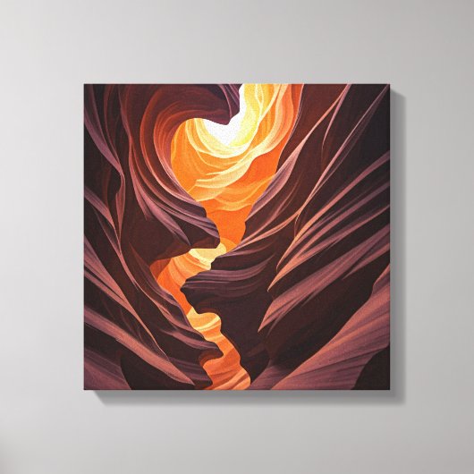 Prachtige Antelope Canyon Navajo-natie Canvas Afdruk (Voorkant)