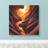 Prachtige Antelope Canyon Navajo-natie Canvas Afdruk (Insitu (Houten vloer))