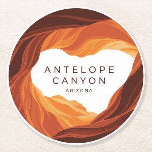 Prachtige Antelope Canyon Navajo-natie Ronde Kartonnen Onderzetter