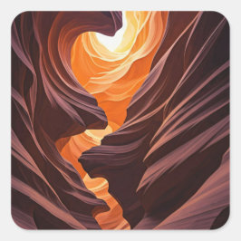 Prachtige Antelope Canyon Navajo-natie Vierkante Sticker