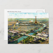 Prachtige antiek 1900 Paris panoramisch uitzicht l Briefkaart (Voorkant / Achterkant)