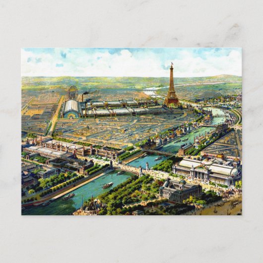Prachtige antiek 1900 Paris panoramisch uitzicht l Briefkaart (Voorkant)