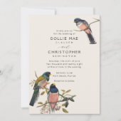Prachtige Antiek Birdie Invitation Suite Kaart (Voorkant)