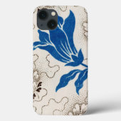 Prachtige Antiek Blauwe Floral Stippled Case-Mate iPhone Case (Achterkant)